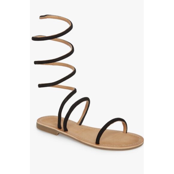 Free People Black Havana Wraparound Gladiator Sandal Boho - Picture 3 of 15